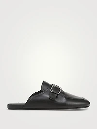Minetta Leather Loafer Mules