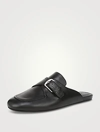 Minetta Leather Loafer Mules
