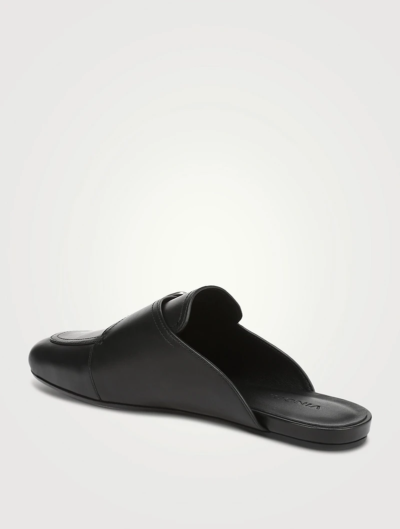 Minetta Leather Loafer Mules