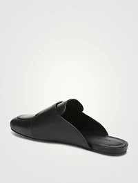 Minetta Leather Loafer Mules