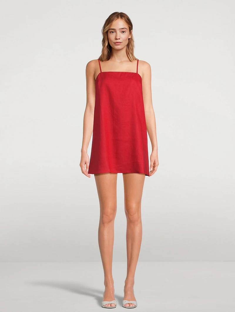 Aubree Linen Shift Dress