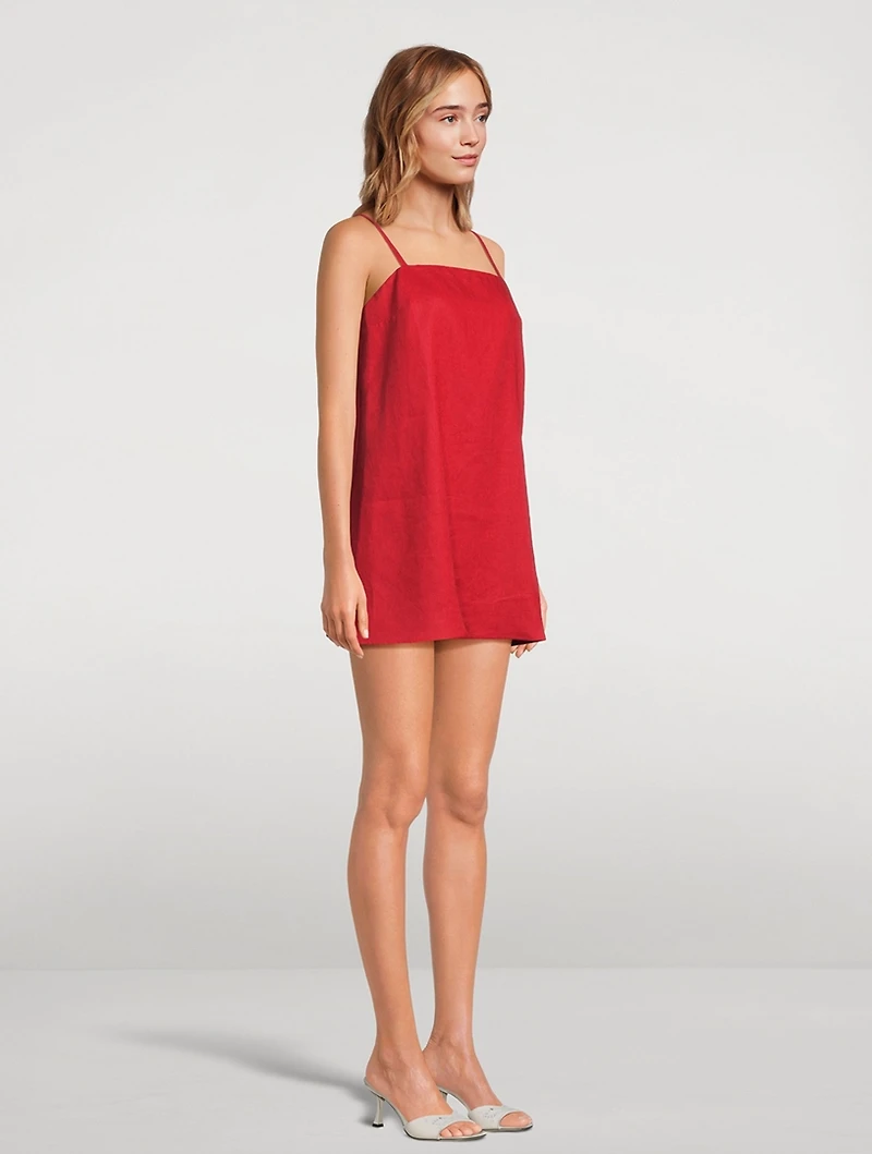 Aubree Linen Shift Dress