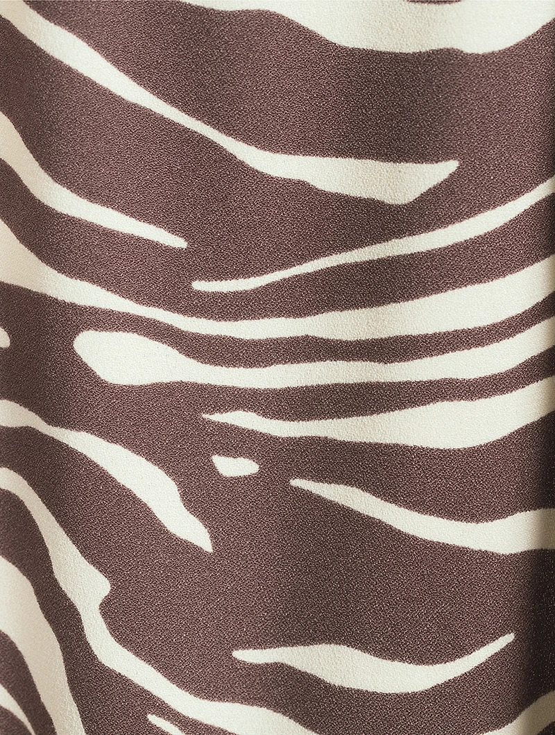 Avielle Halter Dress Zebra Print