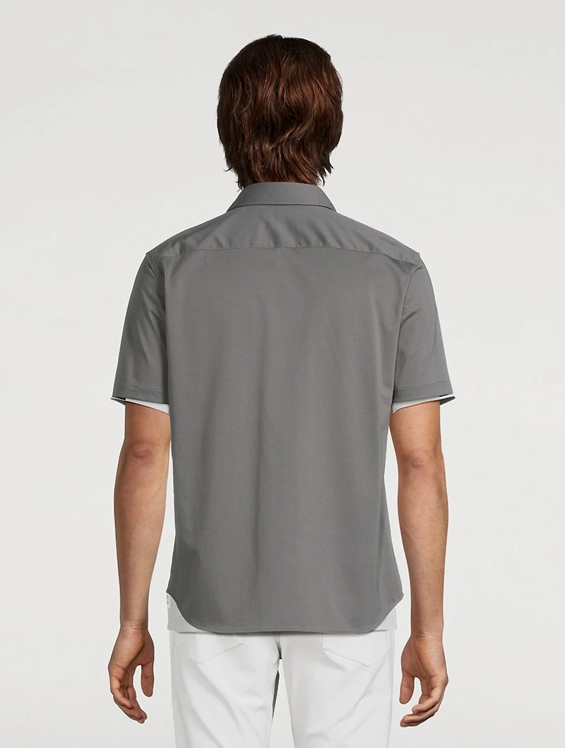 Irving Structure Knit Short-Sleeve Shirt