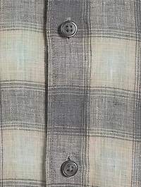 Irving Linen Shirt Ombre Check Print