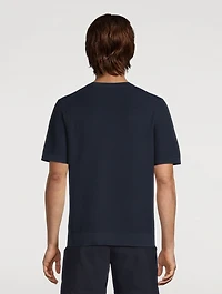 Tactile Cotton Mesh Crewneck T-Shirt