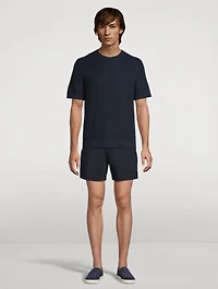 Tactile Cotton Mesh Crewneck T-Shirt