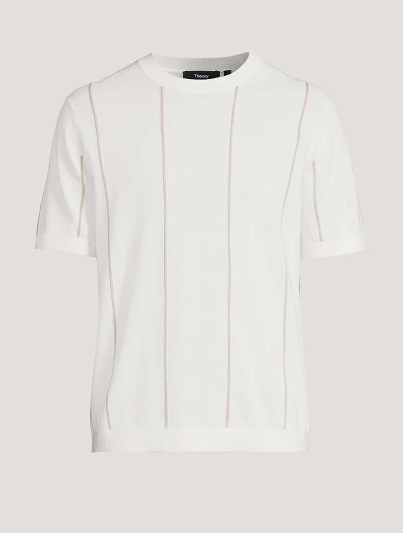 Tactile Cotton Striped T-Shirt