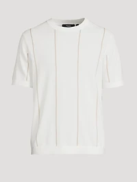 Tactile Cotton Striped T-Shirt