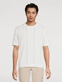 Tactile Cotton Striped T-Shirt