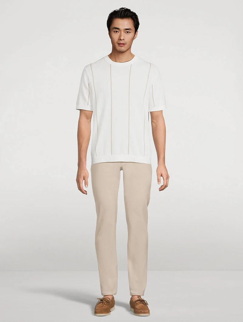 Tactile Cotton Striped T-Shirt