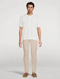 Tactile Cotton Striped T-Shirt