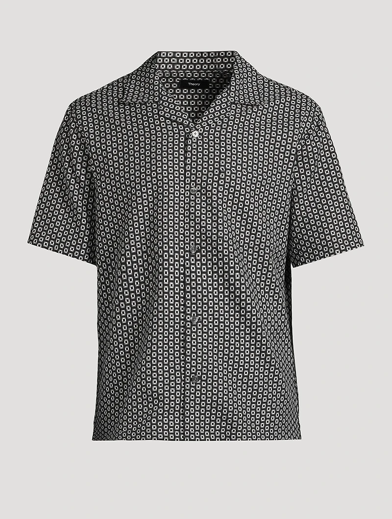 Noll Cotton Shirt Geometric Print
