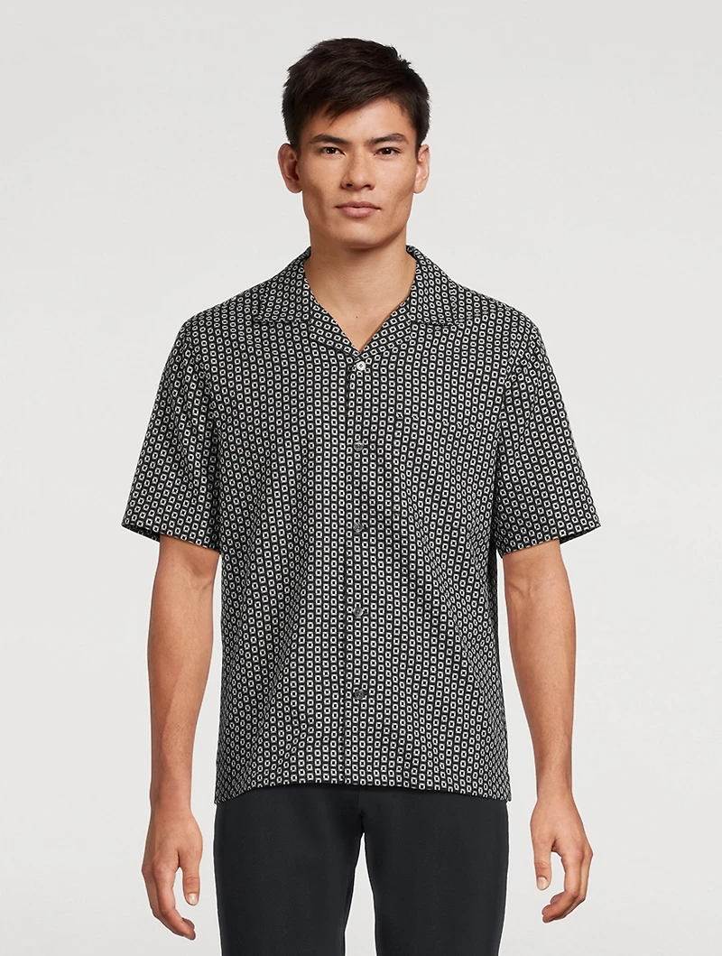 Noll Cotton Shirt Geometric Print