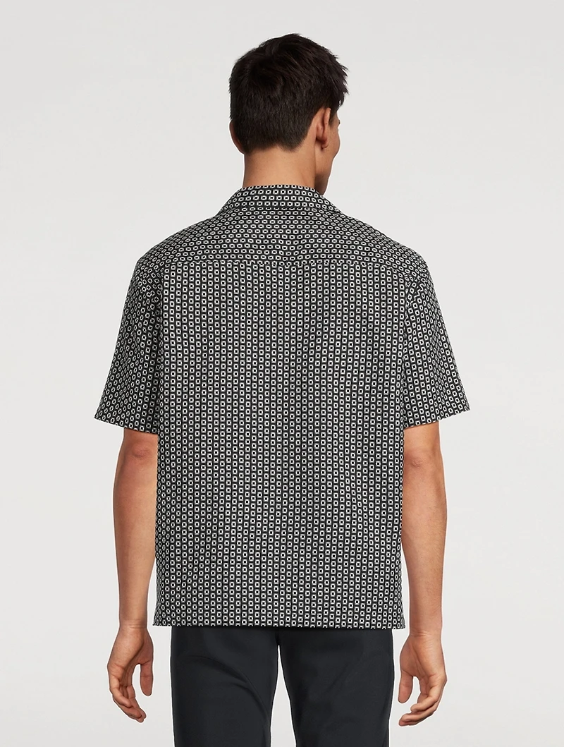Noll Cotton Shirt Geometric Print