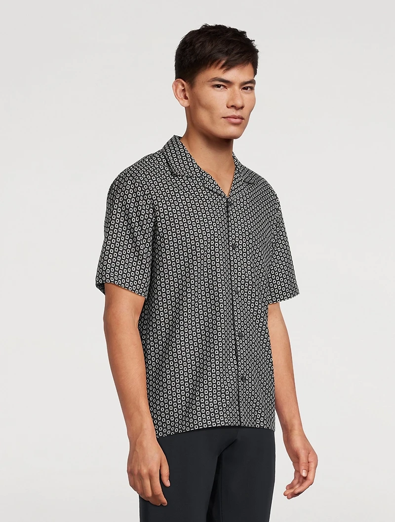 Noll Cotton Shirt Geometric Print