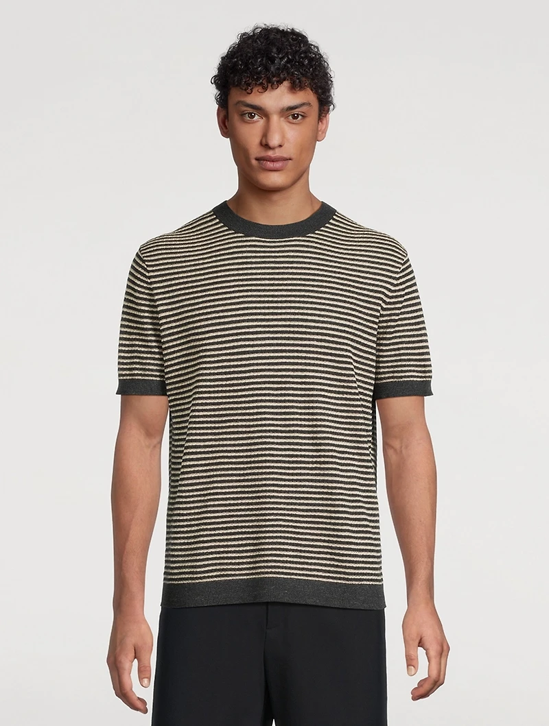 Pacific Linen T-Shirt Striped Print