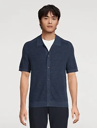 Linen And Cotton Short-Sleeve Shirt