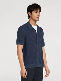 Linen And Cotton Short-Sleeve Shirt