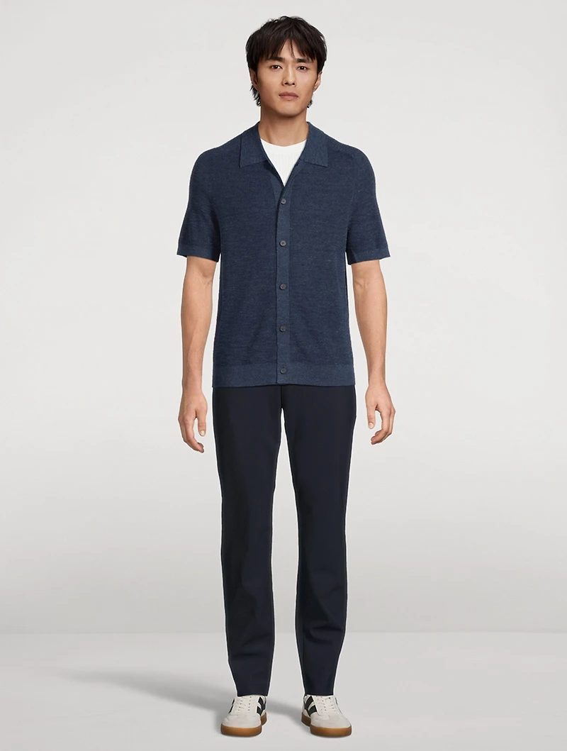 Linen And Cotton Short-Sleeve Shirt