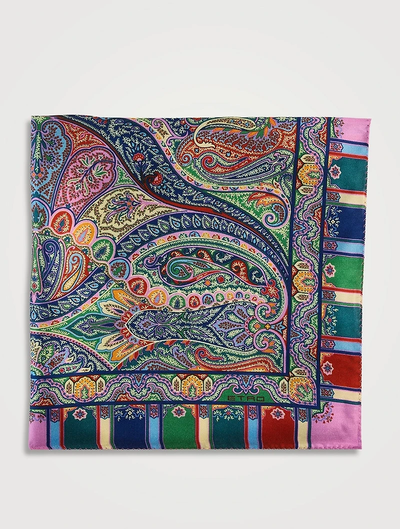 Silk Pocket Square In Floral Print