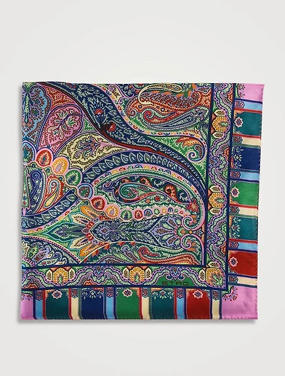 Silk Pocket Square In Floral Print