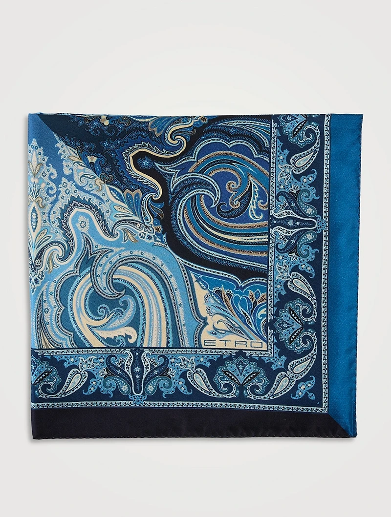Patterned Silk Twill Pocket Square