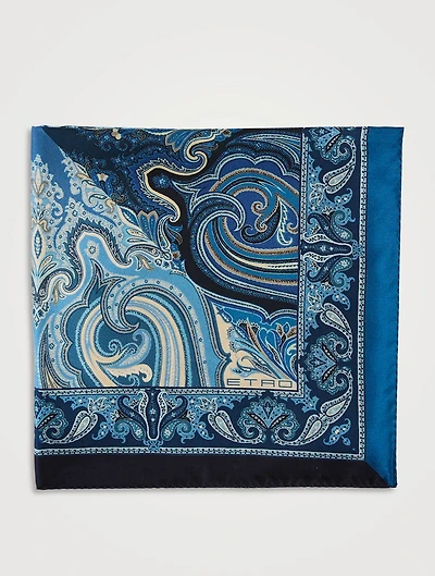 Patterned Silk Twill Pocket Square