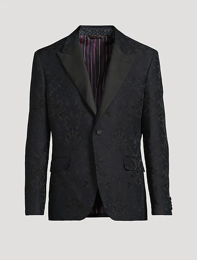 Floral Jacquard Blazer