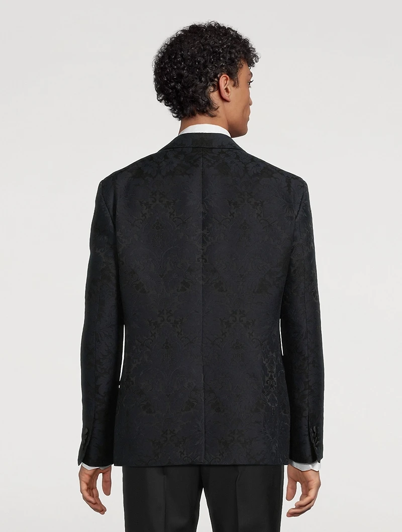 Floral Jacquard Blazer