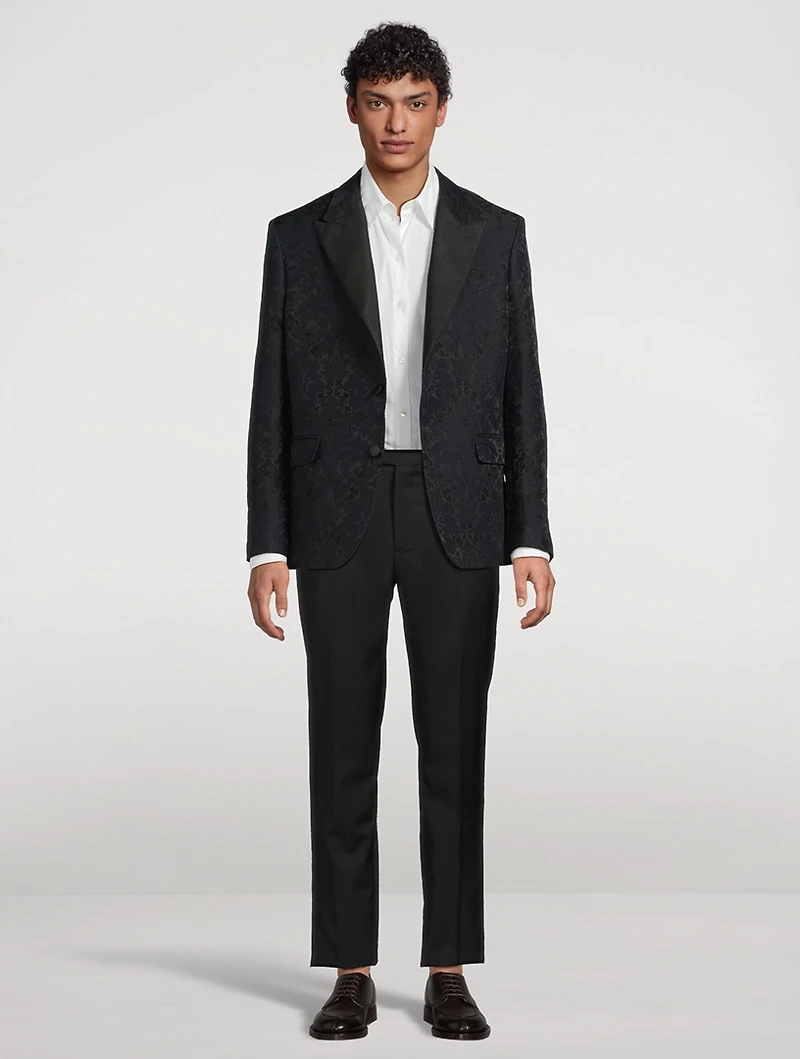 Floral Jacquard Blazer