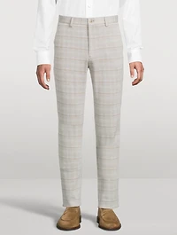 Cotton And Wool Pants Check Print