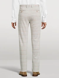 Cotton And Wool Pants Check Print