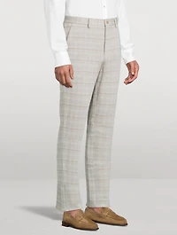 Cotton And Wool Pants Check Print