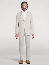Cotton And Wool Pants Check Print