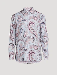 Cotton Shirt Floral Paisley Print