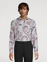 Cotton Shirt Floral Paisley Print