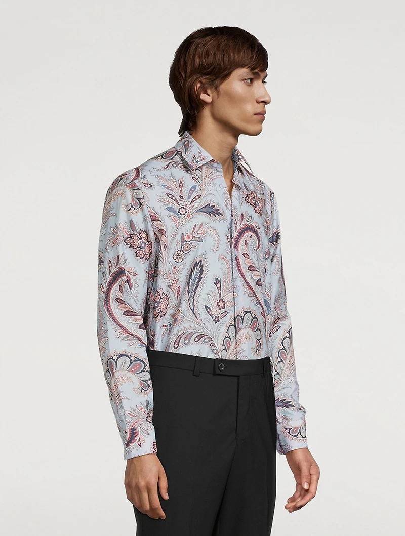 Cotton Shirt Floral Paisley Print