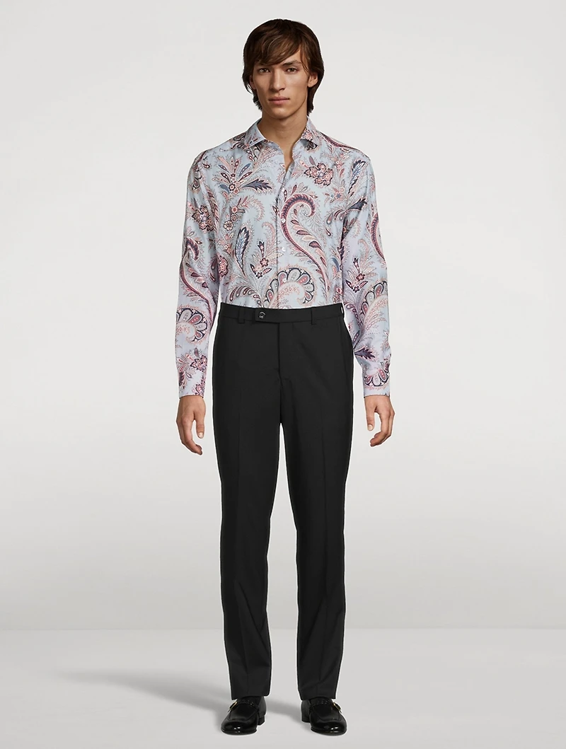 Cotton Shirt Floral Paisley Print