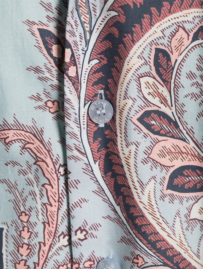 Cotton Shirt Floral Paisley Print