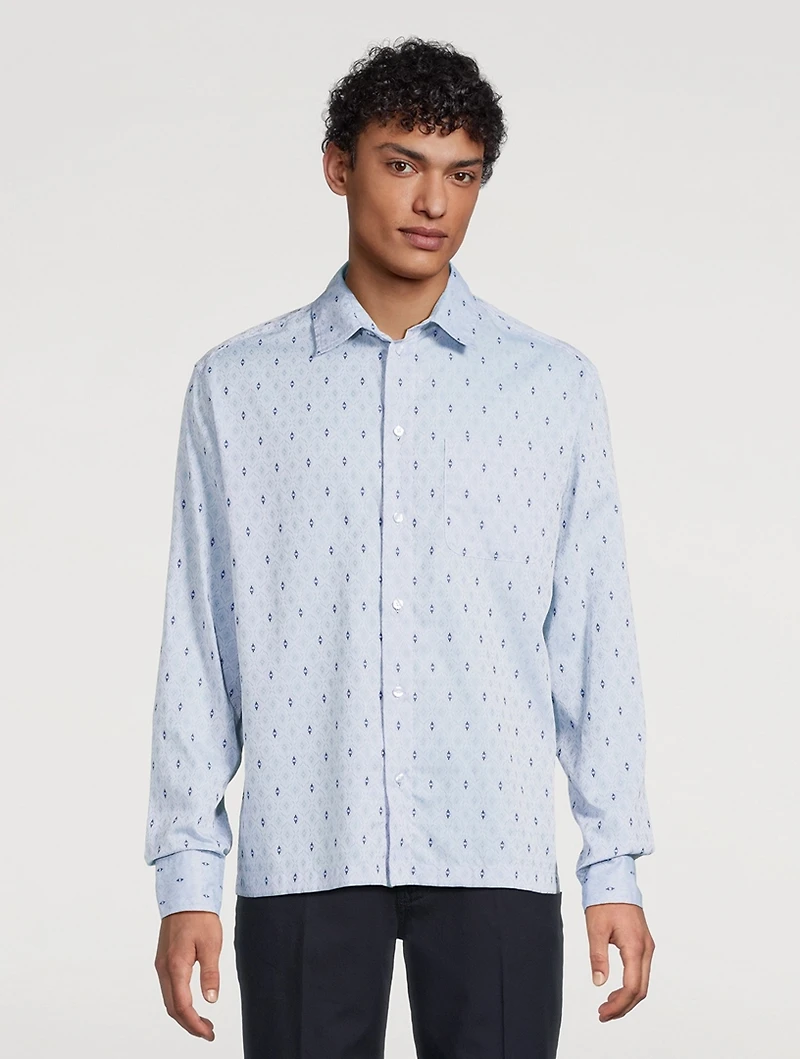 Cotton-Blend Printed Shirt
