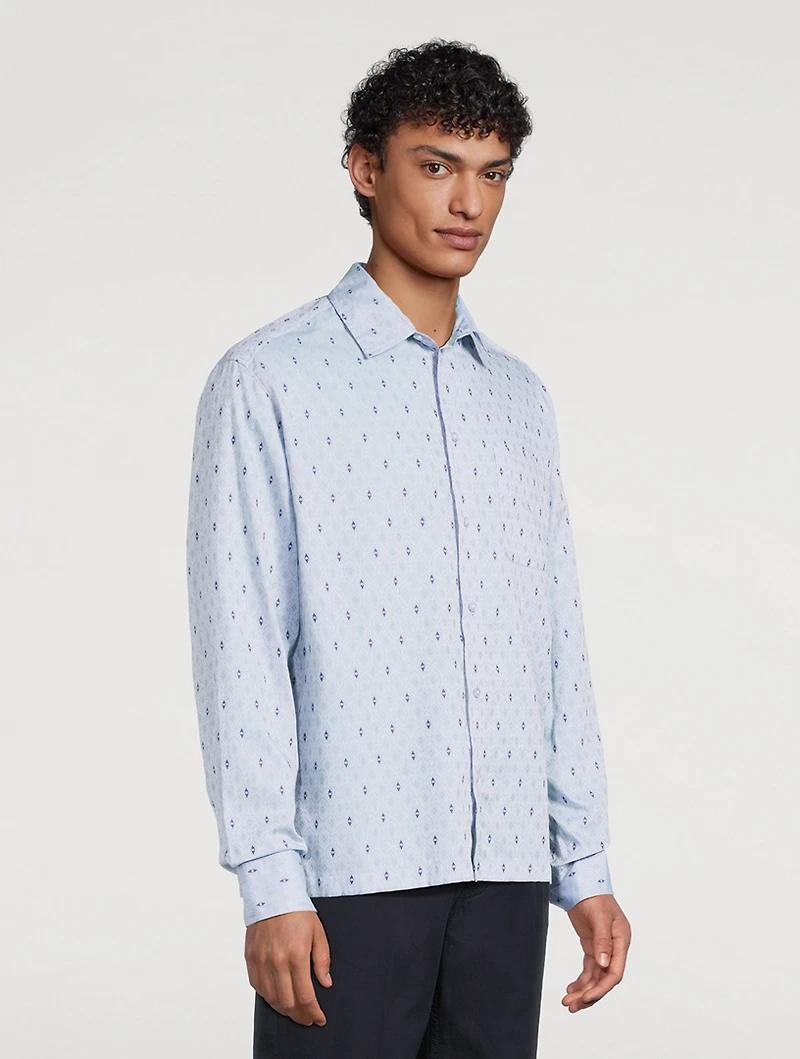 Cotton-Blend Printed Shirt