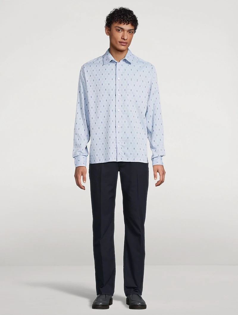 Cotton-Blend Printed Shirt
