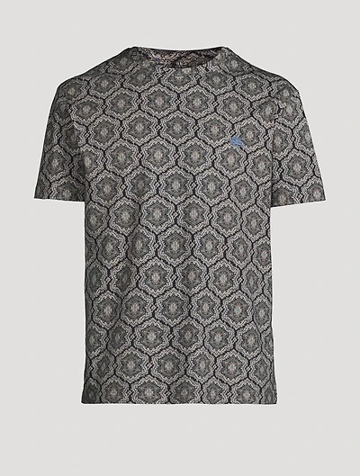 Cotton T-Shirt Floral Paisley Print
