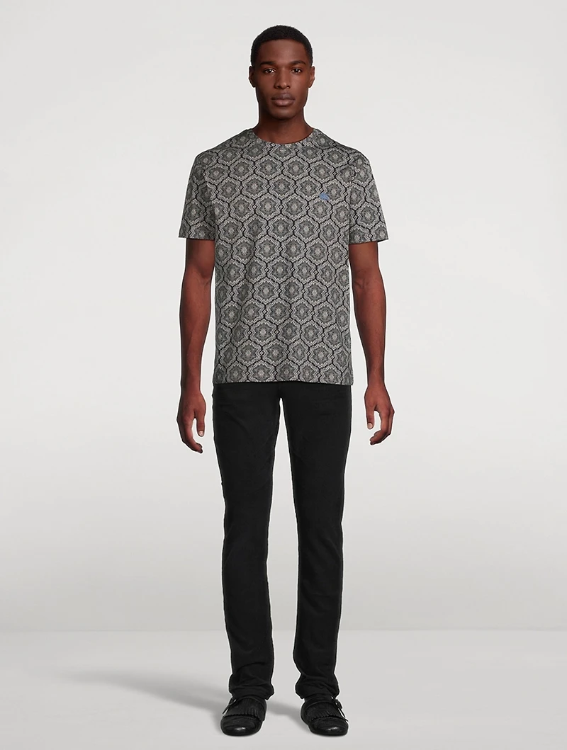Cotton T-Shirt Floral Paisley Print