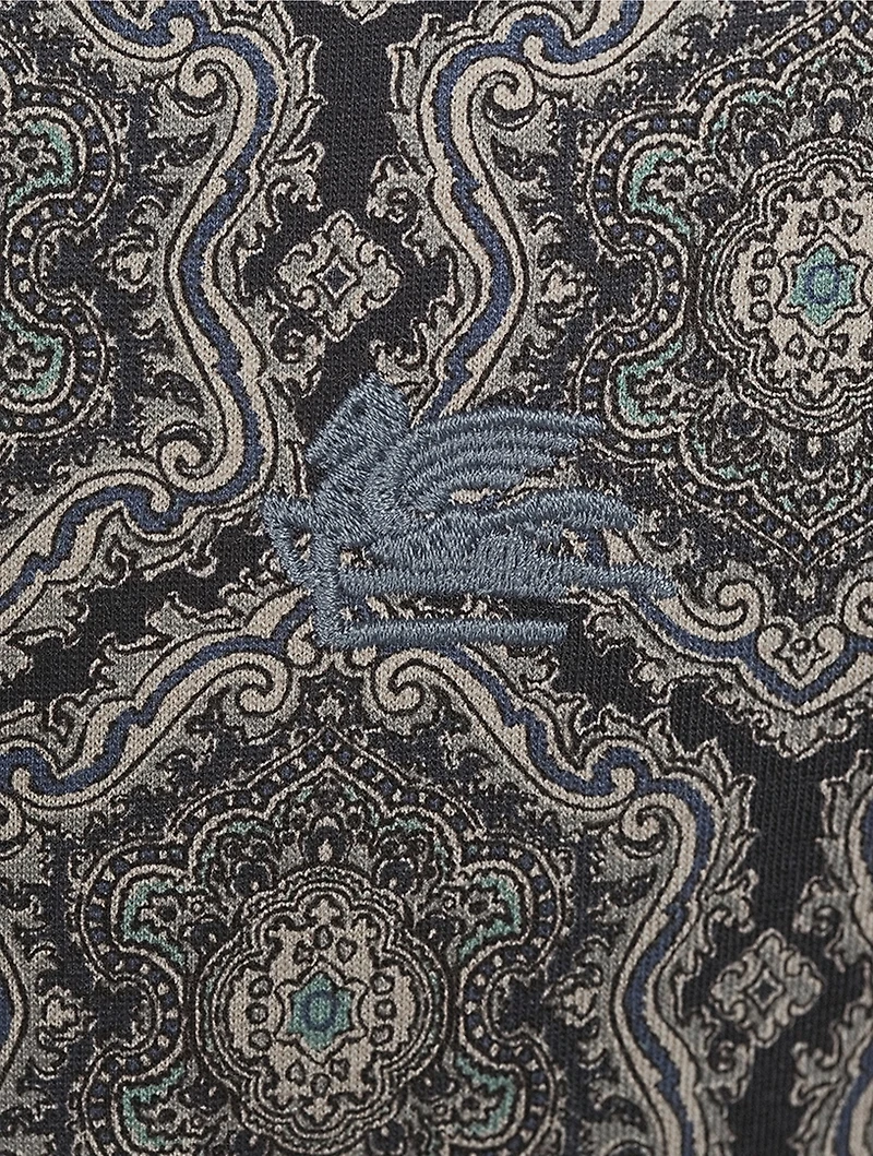 Cotton T-Shirt Floral Paisley Print