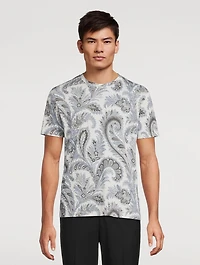 Cotton T-Shirt Floral Paisley Print