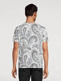 Cotton T-Shirt Floral Paisley Print