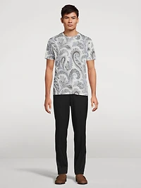Cotton T-Shirt Floral Paisley Print
