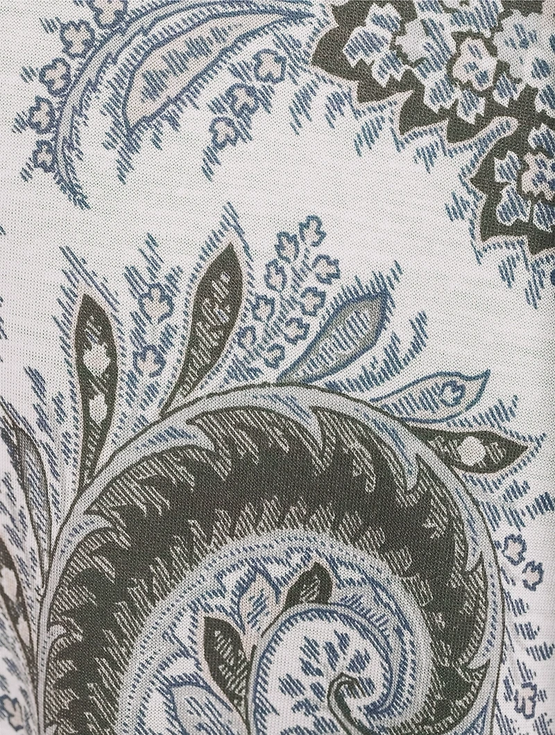 Cotton T-Shirt Floral Paisley Print